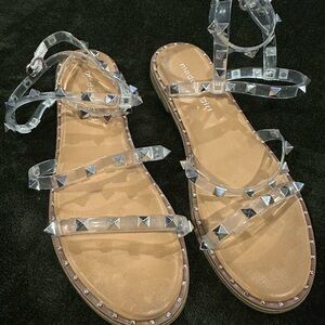 Madden Girl Clear Studded Sandals
